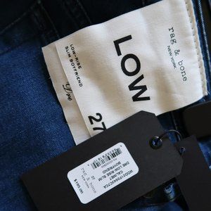 NWT Rag & Bone Dre Low-Rise Slim Boyfriend Jeans Calimet, 27